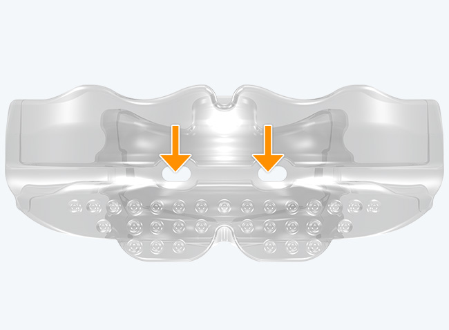 De petits orifices pour le passage de l'air