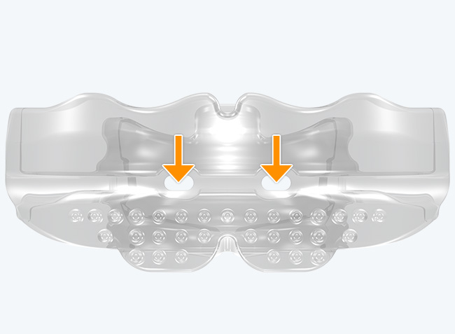 De petits orifices pour le passage de l'air